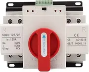 EVTSCAN 400V 125a 2P Dual Power Automatic Transfer Switch, with Automatic or Manual Mode, ATS for Generator or Inverter