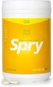 Spry Natural Fresh Fruit Gum, Natural Xylitol Chewing Gum, 550 count
