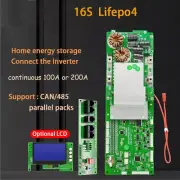 16S Smart BMS Lifepo4 Battery Protection Board Continuous 100A Peak 200A w/RS485