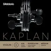 D'Addario Kaplan Gold-Plated Ball End Violin Single E String, 4/4 Scale, Medium