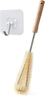 SNOOU 1PC Bottle Brush Cleaner Long Wood Handle Water Bottle Cleaning Brush No Dead-Areas for Cups Vacuum Bottles Kettles Vases Sports Bottles Flask|Assorted Size Optional