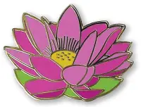 在飛比找博客來優惠-Lotus Flower Hard Enamel Pin: 