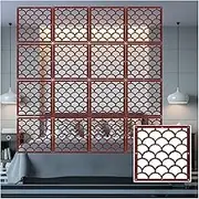 Hanging Room Divider, Waterproof Wood Plastic Partitions Panel Screen,Non-Fading Restaurant Engraving Living Room Decoration Screen,29cm