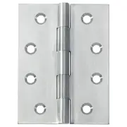 7.5x10cm Fixed Pin Hinge, Satin Chrome
