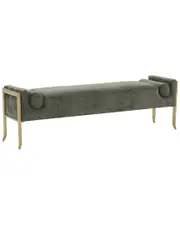 TOV Furniture Ines Textured Velvet Bench