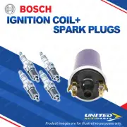 Bosch 4 Spark Plug+Ignition Coil for Toyota Hilux RN10R 13R 15R 16R Corona Stout (for: Toyota)