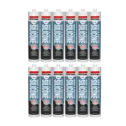 12x Soudal® Roof & Gutter 300ml Seal Silicone Transparent Clear Sealant Sealer