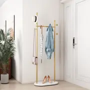 DR.IRON Gold Clothing Racks with Marble Base Modern Gold Coat Racks Freestand...