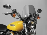 NC Gray Deflector Windshield + Mount For Harley Sportster Roadster XL1200R 02-13