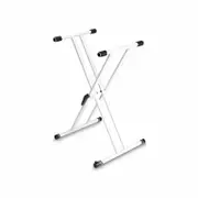 Gravity Ksx2w Double Braced 90cm Keyboard Stand X-frame - White