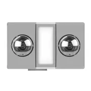 Bathroom 3 in 1 2x275W Heater Fan Exhaust 12W Tricolour LED Light Panel