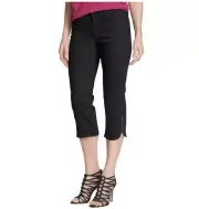 NEW NYDJ Not Your Daughters Jeans Devin Black Crop Pants Embellishments Size 14