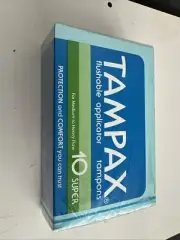VINTAGE 80's NOS TAMPAX 10 SUPER TAMPONS SEALED BOX MOVIE PROP 1980'S