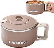 Instant Noodle Bowl - 1200ml Ramen Lunch Box Cooker, Japanese Stainless Steel Portable Bowl for Home, Offices, Dorm Room - Jmedic
