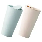 2 Pcs Car Trash Can Set Small Garbage with Lid Table Miss