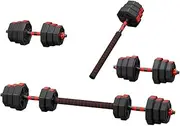 Everfit 20kg Adjustable Dumbbell Barbell Set Weight Plates Home Workout