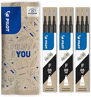 PILOT FriXion Refills 0.5-9 Pack - Colour Black - FriXion Refills with Erasable Ink - Compatible with FriXion Ball & FriXion Clicker 0.5 - Fine Strength - Gel Rollerball Refill