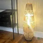 Unique Light Shades Rattan Floor Lamp Boho Standing Lamp 3 Colors Lighting Plug