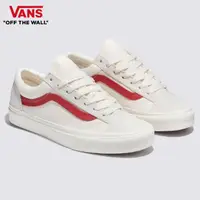 在飛比找momo購物網優惠-【VANS 官方旗艦】Style 36 男女款米白色/紅色條