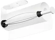 HiFan Paper Towel Holder, One-Handed Tearable Paper Towel Holder Under Cabinet, Wall Mount Adhesive & Drilling Paper Towel Holder for Kitchen/Toilet (White)