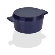 Stanley Rogers Cast Iron 28cm / 6.5L French Oven Grill Duo | Midnight Blue