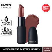 Faces Canada Weightless Matte Finish Lipstick - Subtle Mauve 10