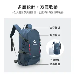 【Horizon 天際線】終極款冒險家登山後背包 Adventurer 40L登山包 後背包 雙肩包 運動背包