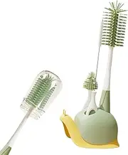 Bottle and Straw Brush Cleaning Set | Multipurpose Bottle Cleaning Brush Water Bottle Brush | Silicone Bottle Brush with Stand Water Bottle Cleaner for Baby Bottles Straws