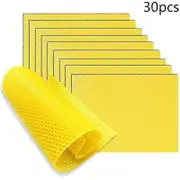 Set Of 30 Beeswax Sheets For Candles - Yellow