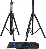 Pair RVES1 Adjustable Tripod DJ PA Speaker Stands +Carry Bag/Universal