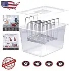 Versatile 12 Quart Sous Vide Container with Durable Lid & Food Rack Accessory
