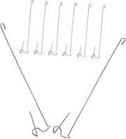 BESPORTBLE 8Pcs Plant Hook Decorative for Plant Display Stylish Holder for Lanterns Bird Feeders and Flower Baskets Silver