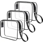 TSA Approved Toiletry Bag With Handle, Clear Toiletry Bag Quart Size Black