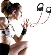 Wireless Headphones Wireless Earbuds Bluetooth 5.0 Wireless Headphones Running Sports Ear Hanging Headphones -Red