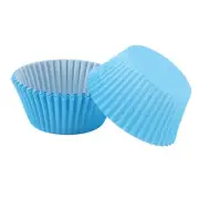 US (Blue)100PCS Mini Cupcake Liners Round Cake Baking Cups Muffin Cases Home