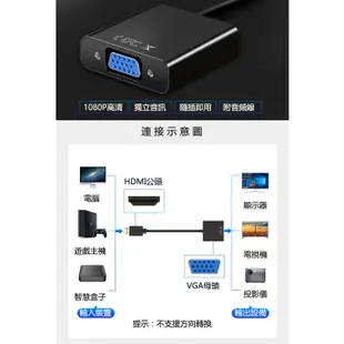 台灣霓虹 HDMI轉VGA線+Audio線 1080P高清 轉換器 3.5mm音源線 轉接線 傳輸線