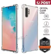 For Samsung Galaxy S20 10 98 Note10+ Shockproof Silicone Clear Bumper Case Cover