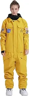 [GSOU SNOW] Ski Suits Women Men One Piece Snow Suits Waterproof Windproof Men Snowsuit Insulated Ski Jumpsuit for Snow Sports
