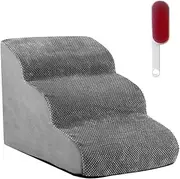 MelPet Dog Stairs 3 Tiers for Couch and Bed - Non-Slip Pet Ramp With Removable and Washable Case - Small Cat Training Steps