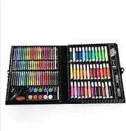 42/150 Piece Set of Children's Brush and Watercolor Pen Set Crayon Art Graffiti DIY Painting Tool Gift Box (boy Plus Girl 2PCS) (Color : Black)