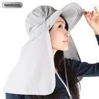 在飛比找PChome24h購物優惠-SNOWTRAVEL 抗UV透氣護頸遮陽圓盤帽(灰色)(89