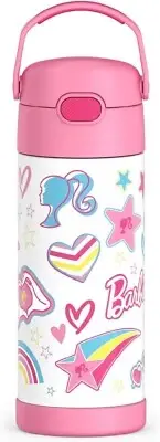 Thermos FUNtainer Stainless Steel 14oz/410mL Straw Bottle, Barbie