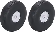 sourcing map RC Airplane Wheels 2.76"x 1.06"x 0.15" OD RC Airplane,Aircraft PU Sponge Wheels,Tire Tail Wheel RC Aircraft Foam Wheel Replacement for DIY RC Model Plane Aircraft Pack of 2