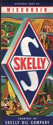 1961 Skelly Road Map: Wisconsin NOS