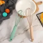Baking Tool Silicone Handle Cook Blender Stirring Whisk Egg Beater Egg Mixer