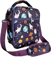 Lunch Box Insulated Soft Bag Kids Lunch Bag Mini Cooler Back to School Thermal Meal Tote Kit for Girls,Boys, Astronaut