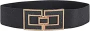 [Generic] Women's Stretchy Waist Belt Vintage Retro Elastic Cinch Belts Waistband For Dresses