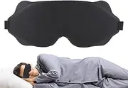 Light Blocking Eye Cover, Eye Shade Sleeping, Breathable Blindfold Aid for Nighttime Relaxation Home Travel Airplane Nap