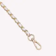 43" DIY Bag Purse Chain Strap Replacement Crossbody Bag Straps White & Gold