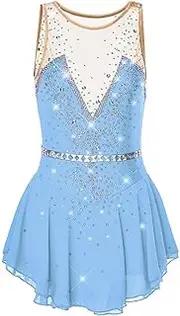 [JRUIA] Professional Figure Skating Dance Dresses Girls Ice Skating Competition Suit Artistic Gymnastics Leotard Skirt